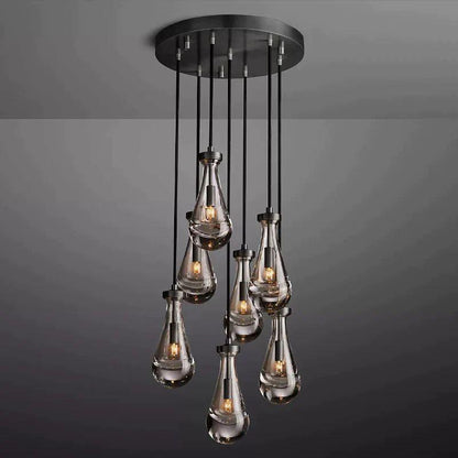 Rain Modern Round Chandelier 18" - Dawn Lamps