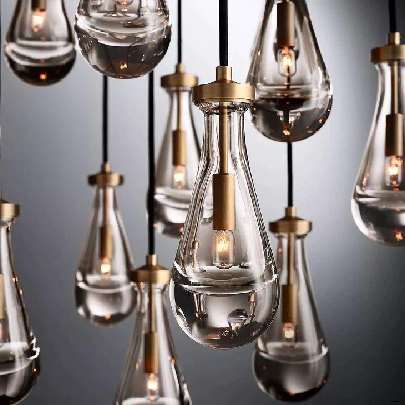 Rain Modern Round Chandelier 18" - Dawn Lamps