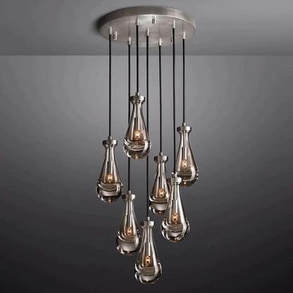Rain Modern Round Chandelier 18" - Dawn Lamps