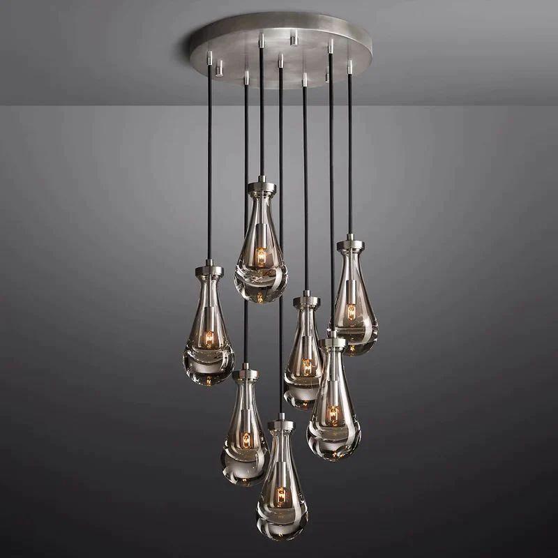 Rain Modern Round Chandelier 18" - Dawn Lamps