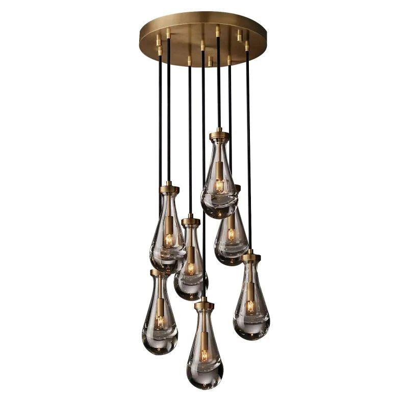 Rain Modern Round Chandelier 18" - Dawn Lamps