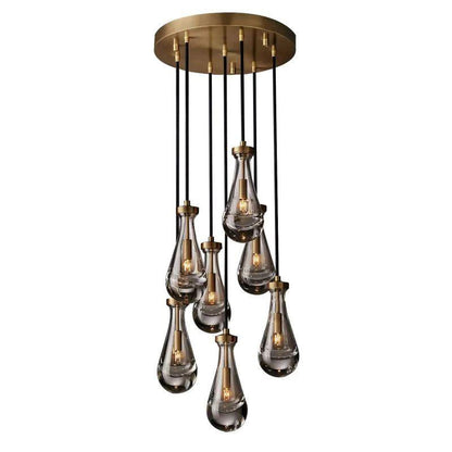 Rain Modern Round Chandelier 18" - Dawn Lamps