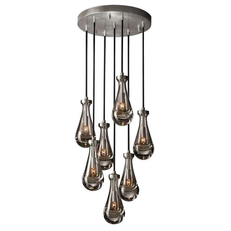 Rain Modern Round Chandelier 18" - Dawn Lamps