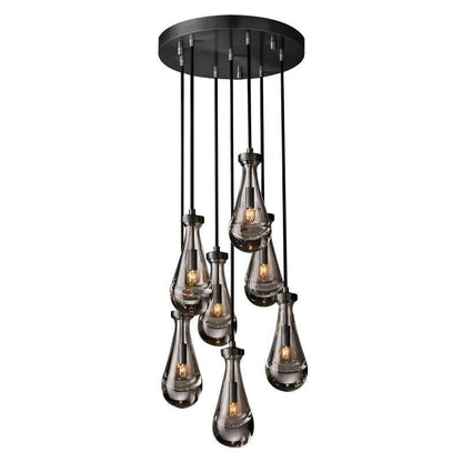 Rain Modern Round Chandelier 18" - Dawn Lamps