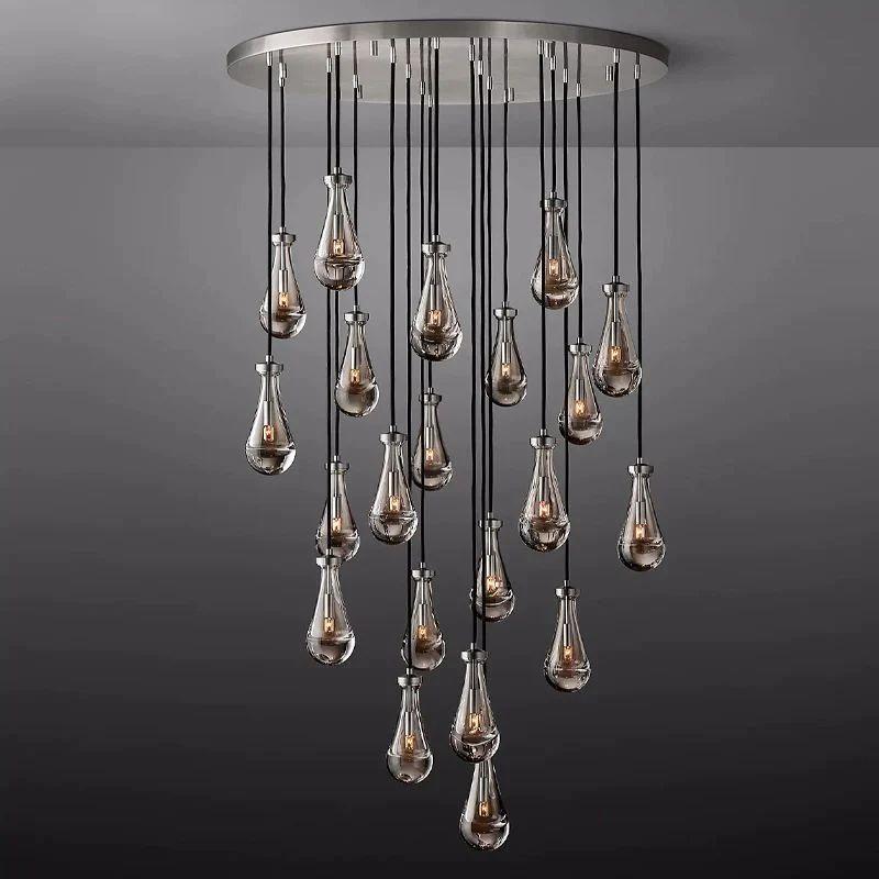 Rain Round Chandelier 47" - Dawn Lamps