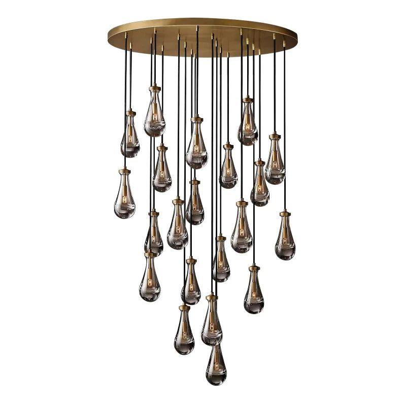 Rain Round Chandelier 47" - Dawn Lamps