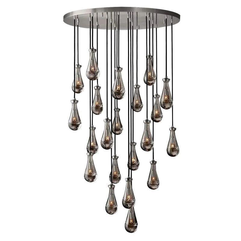 Rain Round Chandelier 47" - Dawn Lamps