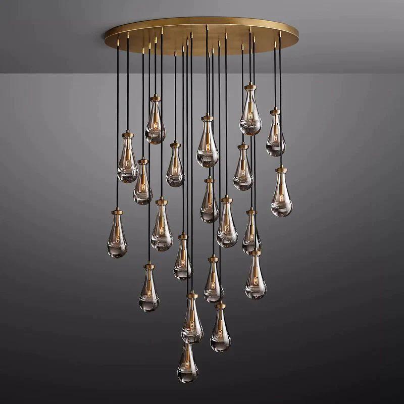 Rain Round Chandelier 47" - Dawn Lamps