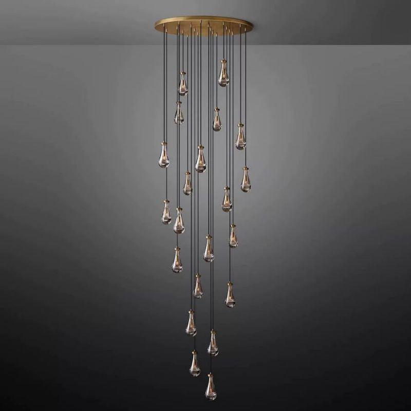Rain Round Chandelier 47" - Dawn Lamps