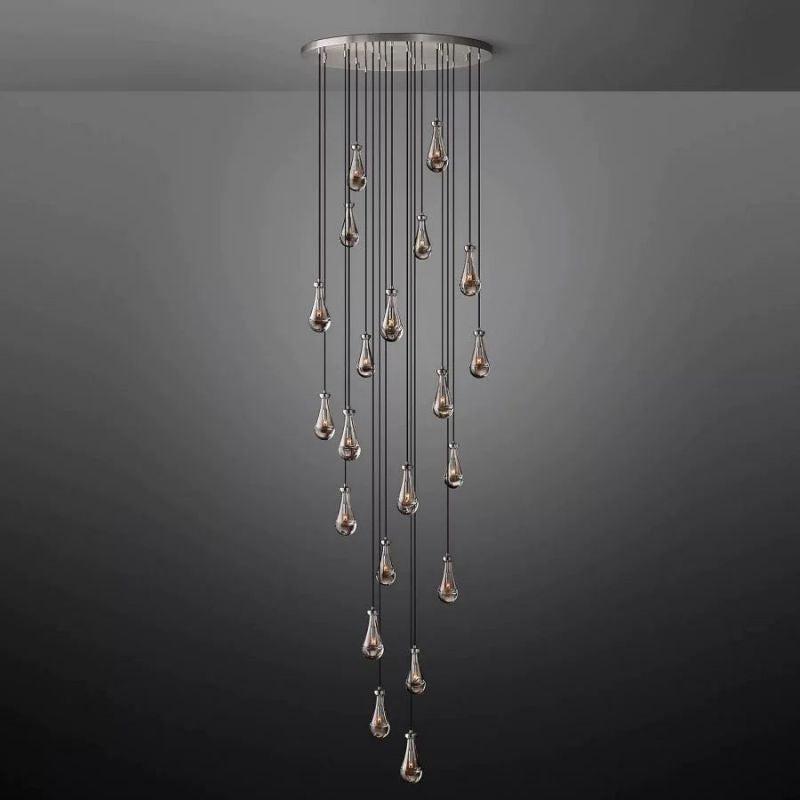 Rain Round Chandelier 47" - Dawn Lamps
