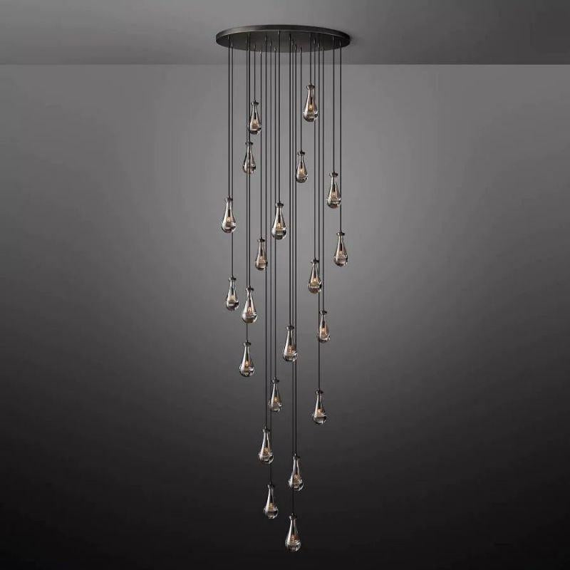 Rain Round Chandelier 47" - Dawn Lamps