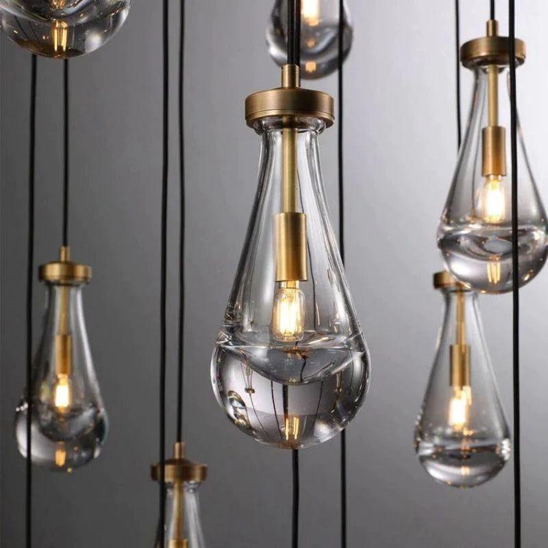 Rain Round Chandelier 47" - Dawn Lamps