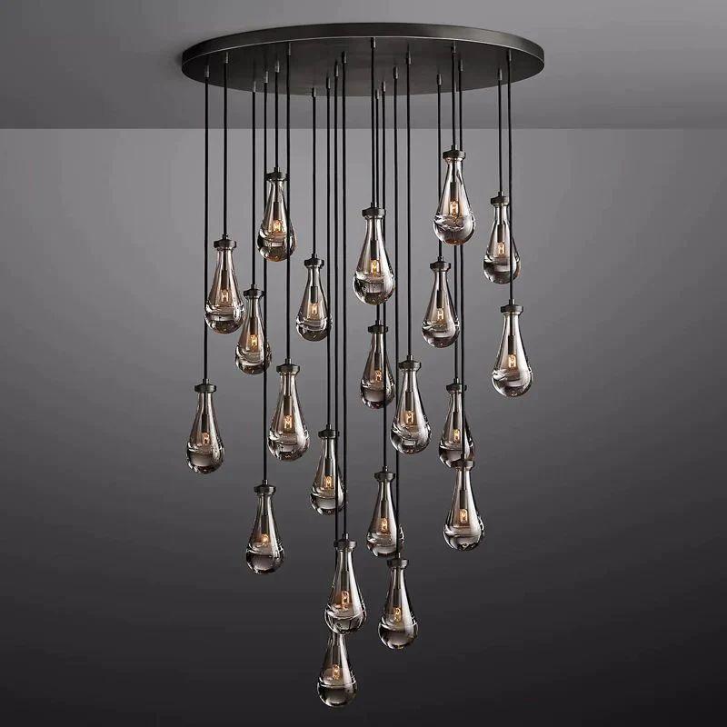 Rain Round Chandelier 47" - Dawn Lamps