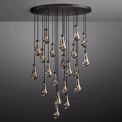 Rain Round Chandelier 47" - Dawn Lamps