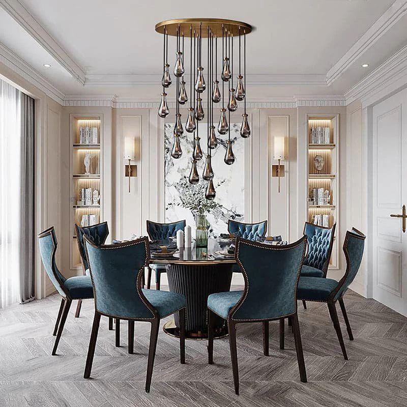 Rain Round Chandelier 47" - Dawn Lamps