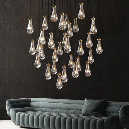 Rain Modern Luxury Round Chandelier 60" - Dawn Lamps