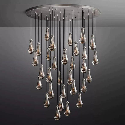Rain Modern Luxury Round Chandelier 60" - Dawn Lamps