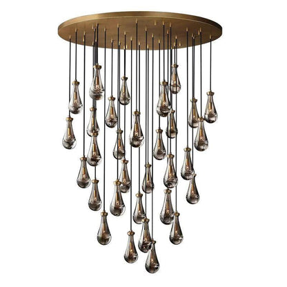 Rain Modern Luxury Round Chandelier 60" - Dawn Lamps