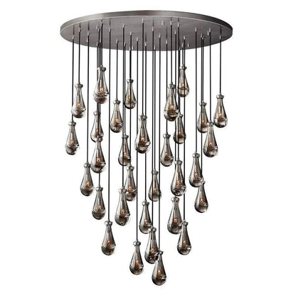 Rain Modern Luxury Round Chandelier 60" - Dawn Lamps