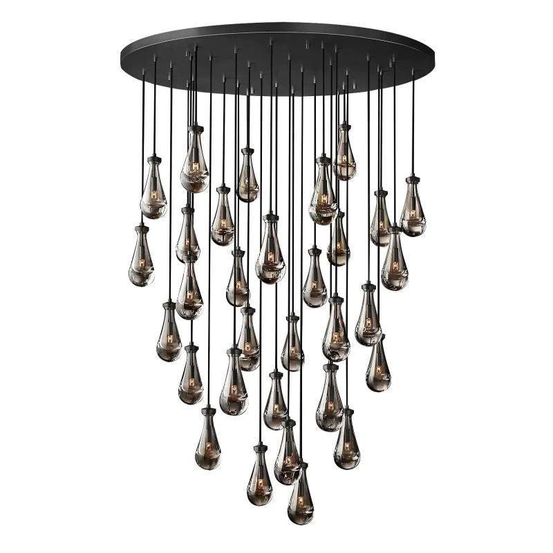 Rain Modern Luxury Round Chandelier 60" - Dawn Lamps