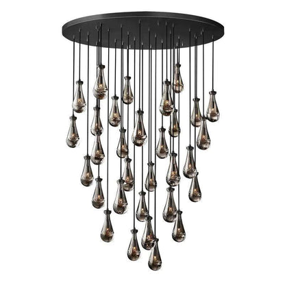 Rain Modern Luxury Round Chandelier 60" - Dawn Lamps