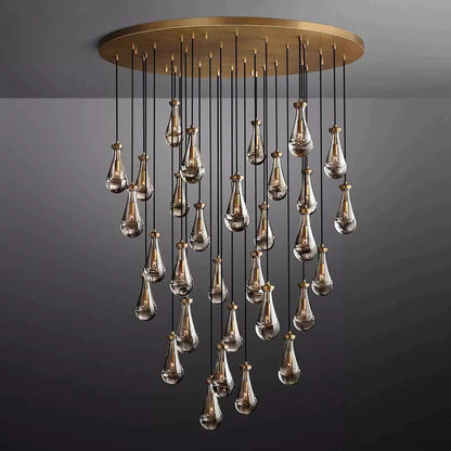Rain Modern Luxury Round Chandelier 60" - Dawn Lamps