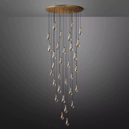 Rain Modern Luxury Round Chandelier 60" - Dawn Lamps