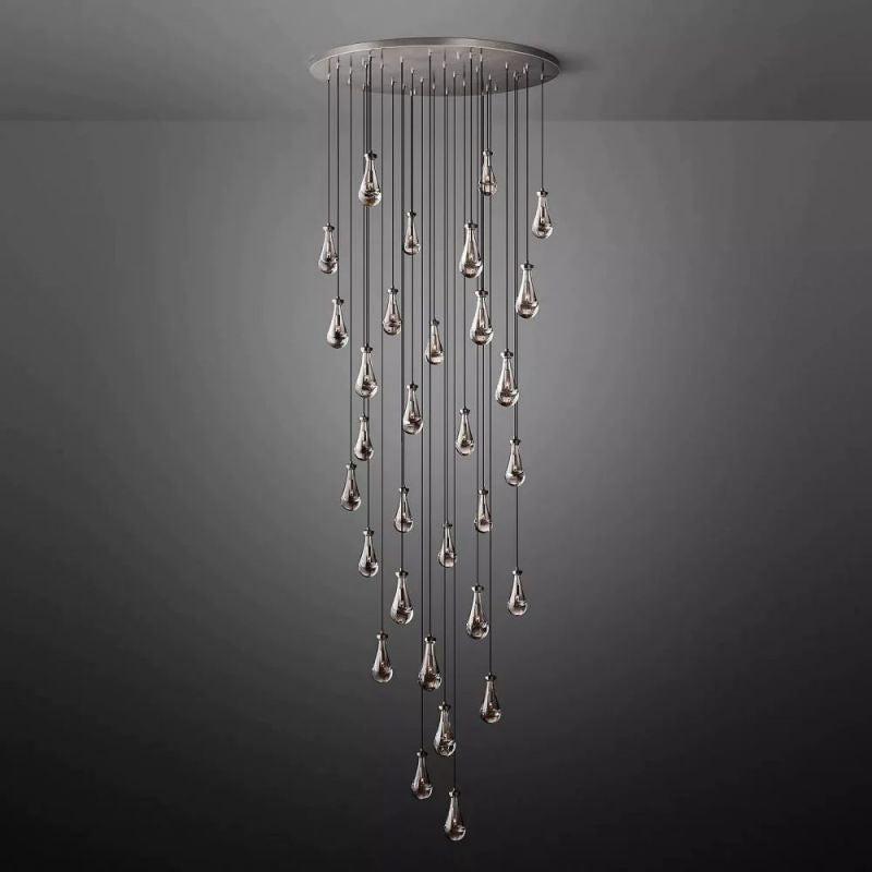 Rain Modern Luxury Round Chandelier 60" - Dawn Lamps