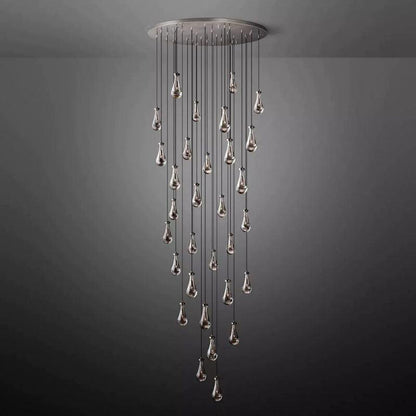 Rain Modern Luxury Round Chandelier 60" - Dawn Lamps