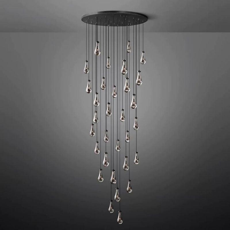 Rain Modern Luxury Round Chandelier 60" - Dawn Lamps