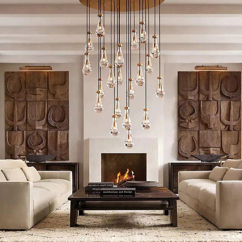 Rain Modern Luxury Round Chandelier 60" - Dawn Lamps