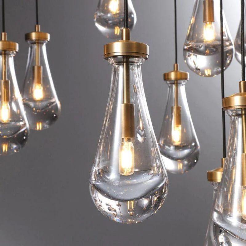 Rain Modern Luxury Round Chandelier 60" - Dawn Lamps