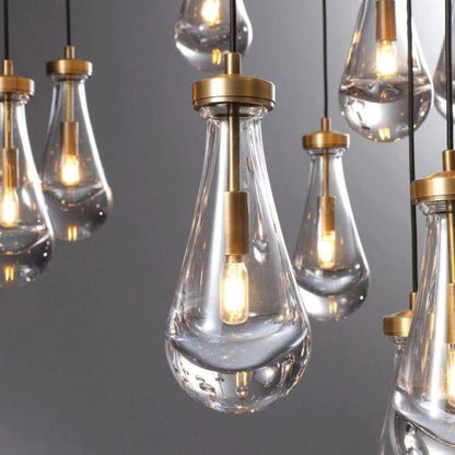 Rain Modern Luxury Round Chandelier 60" - Dawn Lamps