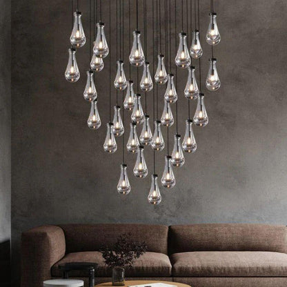 Rain Modern Luxury Round Chandelier 60" - Dawn Lamps