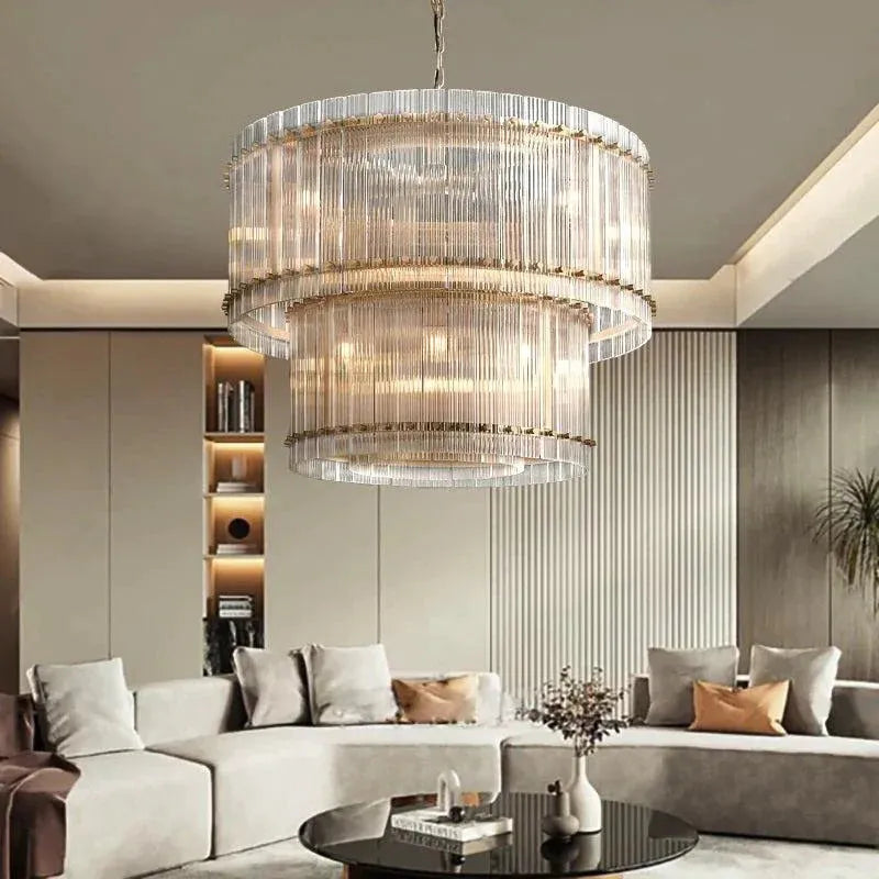San Marco Two-tier Luxury Round Chandelier 37" - Dawn Lamps