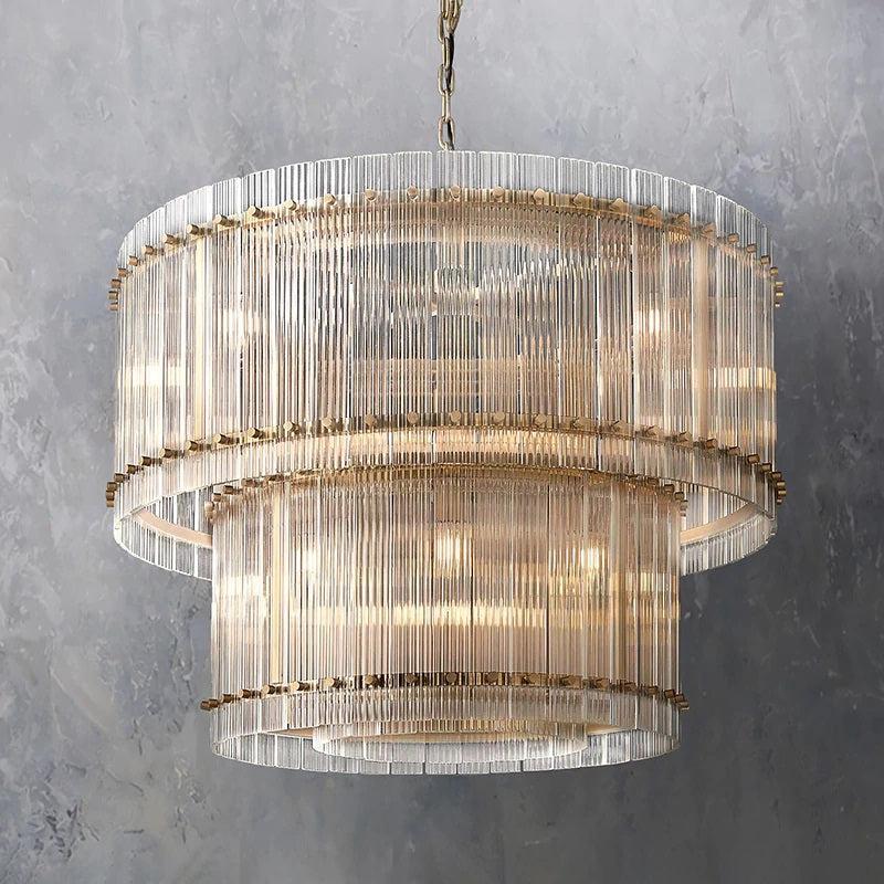 San Marco Two-tier Luxury Round Chandelier 37" - Dawn Lamps