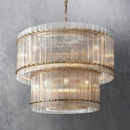 San Marco Two-tier Luxury Round Chandelier 37" - Dawn Lamps