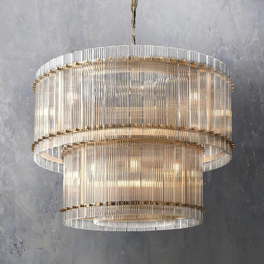 San Marco Two-tier Luxury Round Chandelier 37" - Dawn Lamps