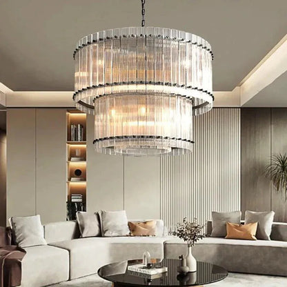 San Marco Two-tier Luxury Round Chandelier 37" - Dawn Lamps