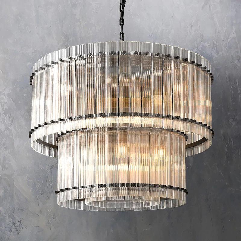 San Marco Two-tier Luxury Round Chandelier 37" - Dawn Lamps