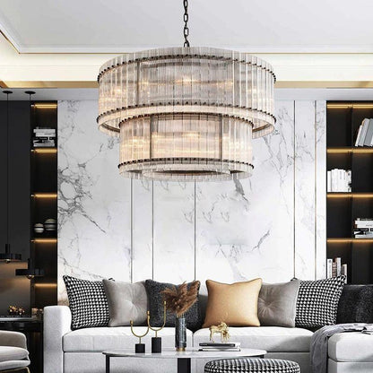 San Marco Two-tier Luxury Round Chandelier 48" - Dawn Lamps