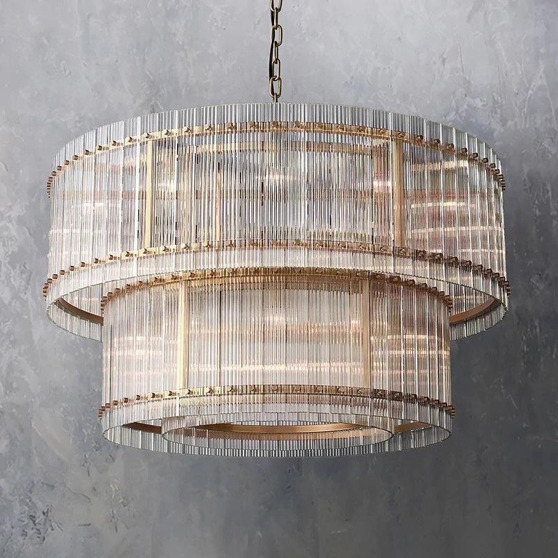 San Marco Two-tier Luxury Round Chandelier 48" - Dawn Lamps
