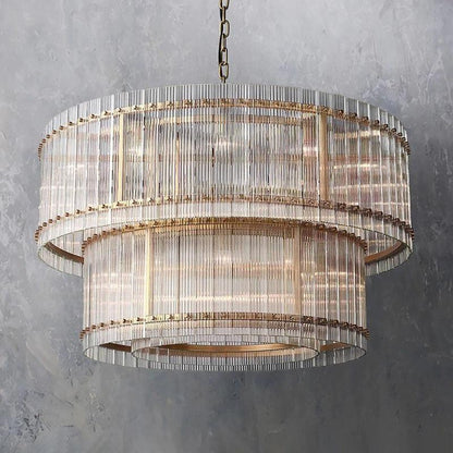 San Marco Two-tier Luxury Round Chandelier 48" - Dawn Lamps
