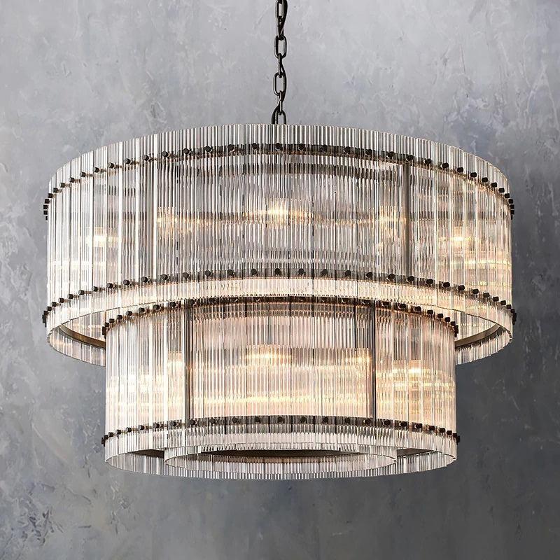 San Marco Two-tier Luxury Round Chandelier 48" - Dawn Lamps