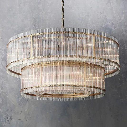San Marco Two-tier Luxury Round Chandelier 60" - Dawn Lamps