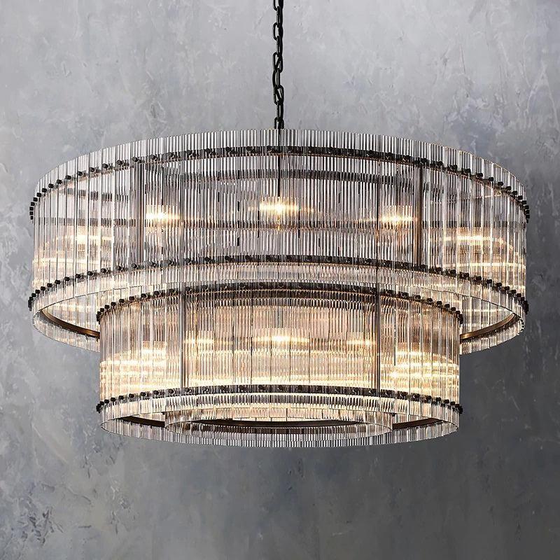 San Marco Two-tier Luxury Round Chandelier 60" - Dawn Lamps