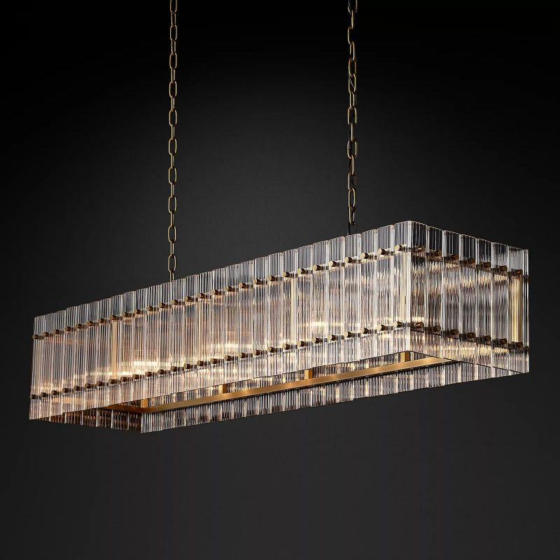 San Marco Rectangular Chandelier 54" - Dawn Lamps