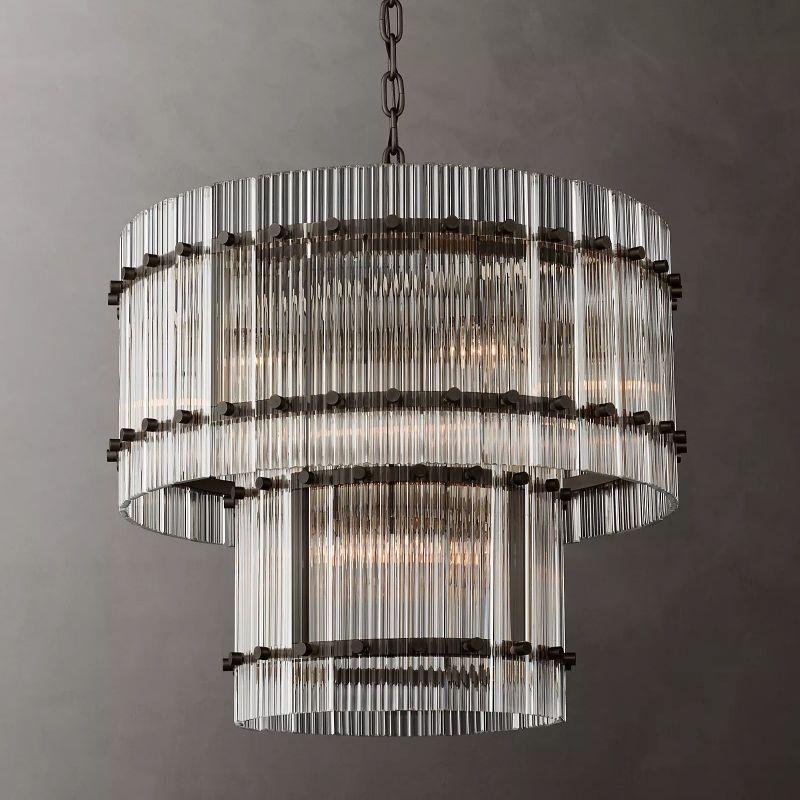 San Marco Two-tier Luxury Round Chandelier 22" - Dawn Lamps