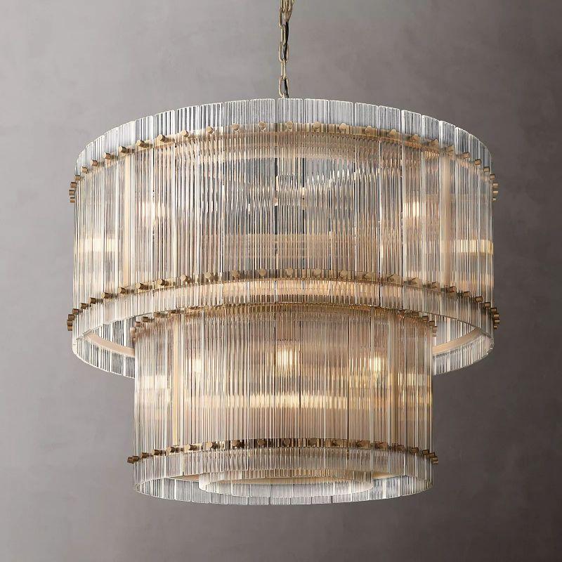 San Marco Two-tier Luxury Round Chandelier 37" - Dawn Lamps