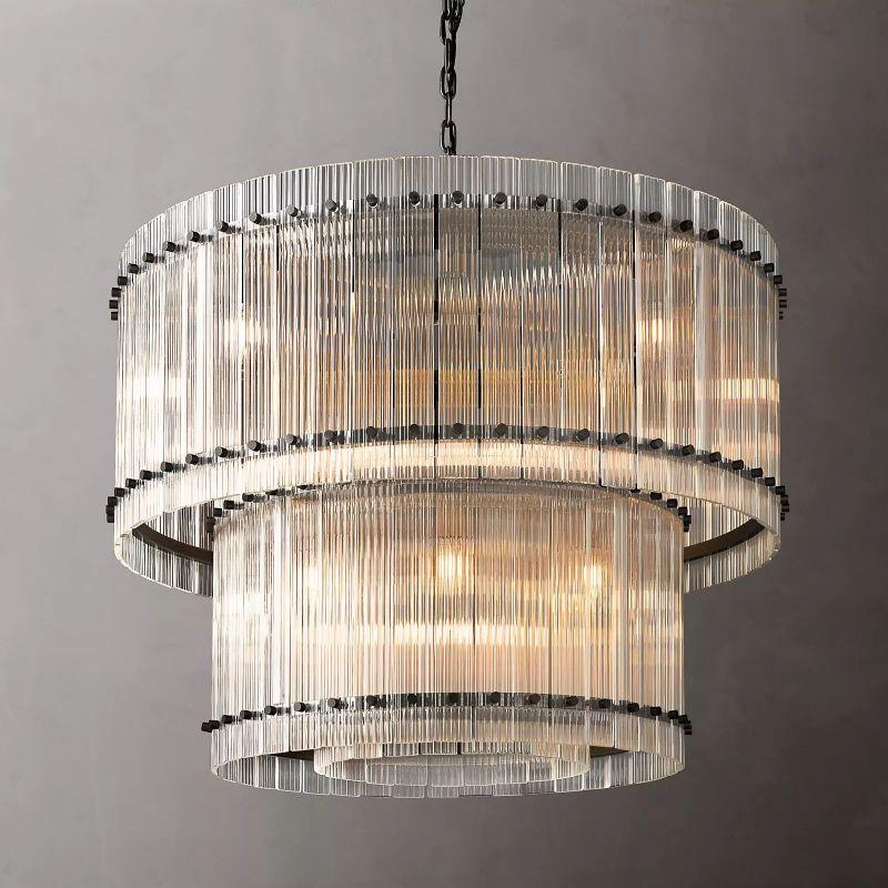 San Marco Two-tier Luxury Round Chandelier 37" - Dawn Lamps